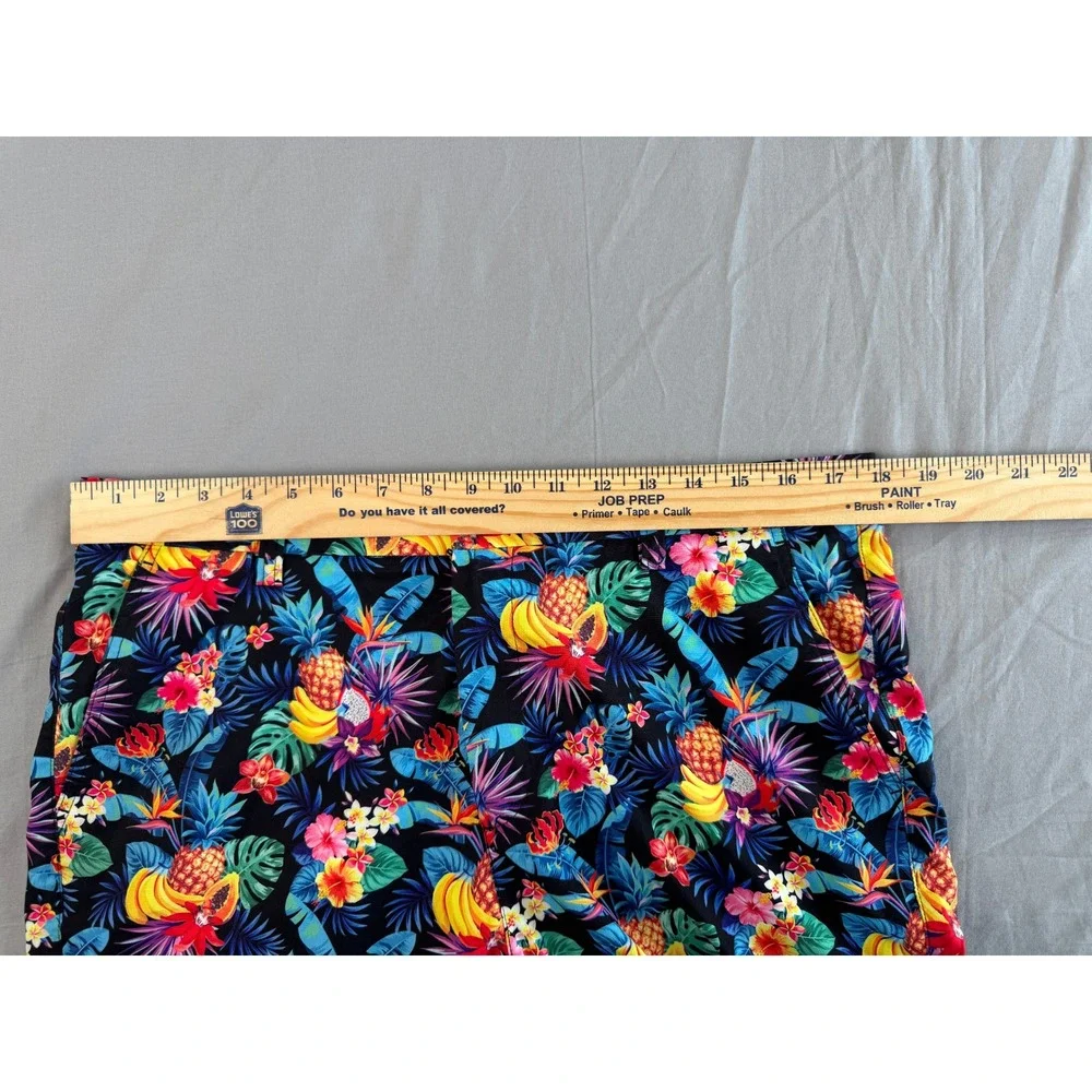 Hreski Shorts Mens Size‎ 34 Tropical Floral Pineapple Banana Print Shorts